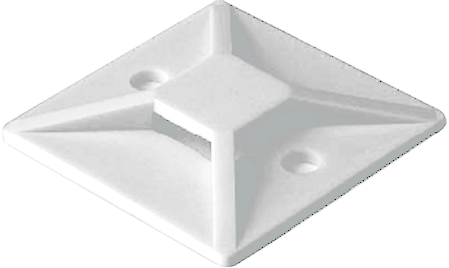 CTB3 19 x 19mm 3.6mm 100pk White Base for Cable ties